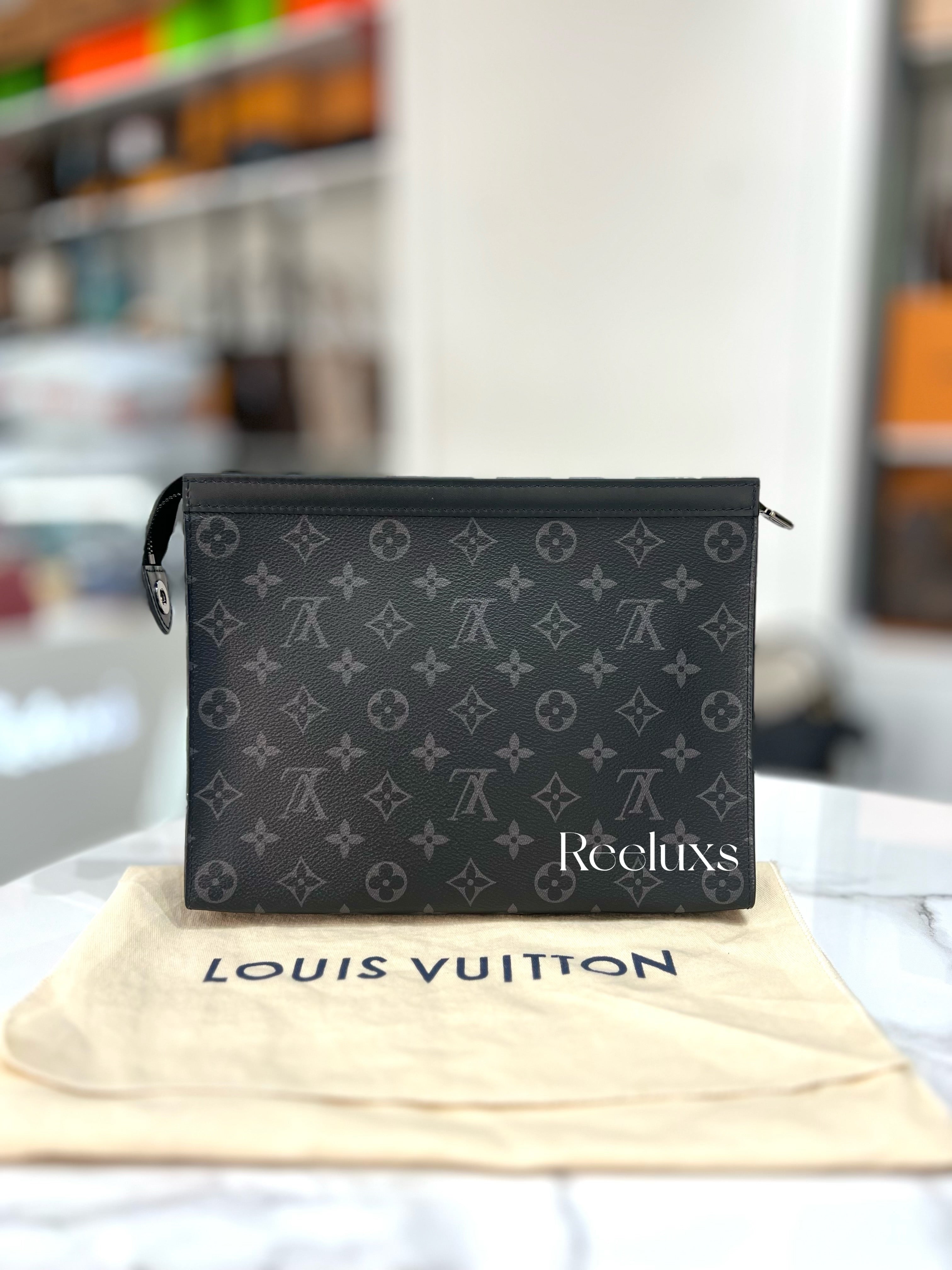 LOUIS VUITTON Pochette Voyage MM in Monogram Eclipse Canvas