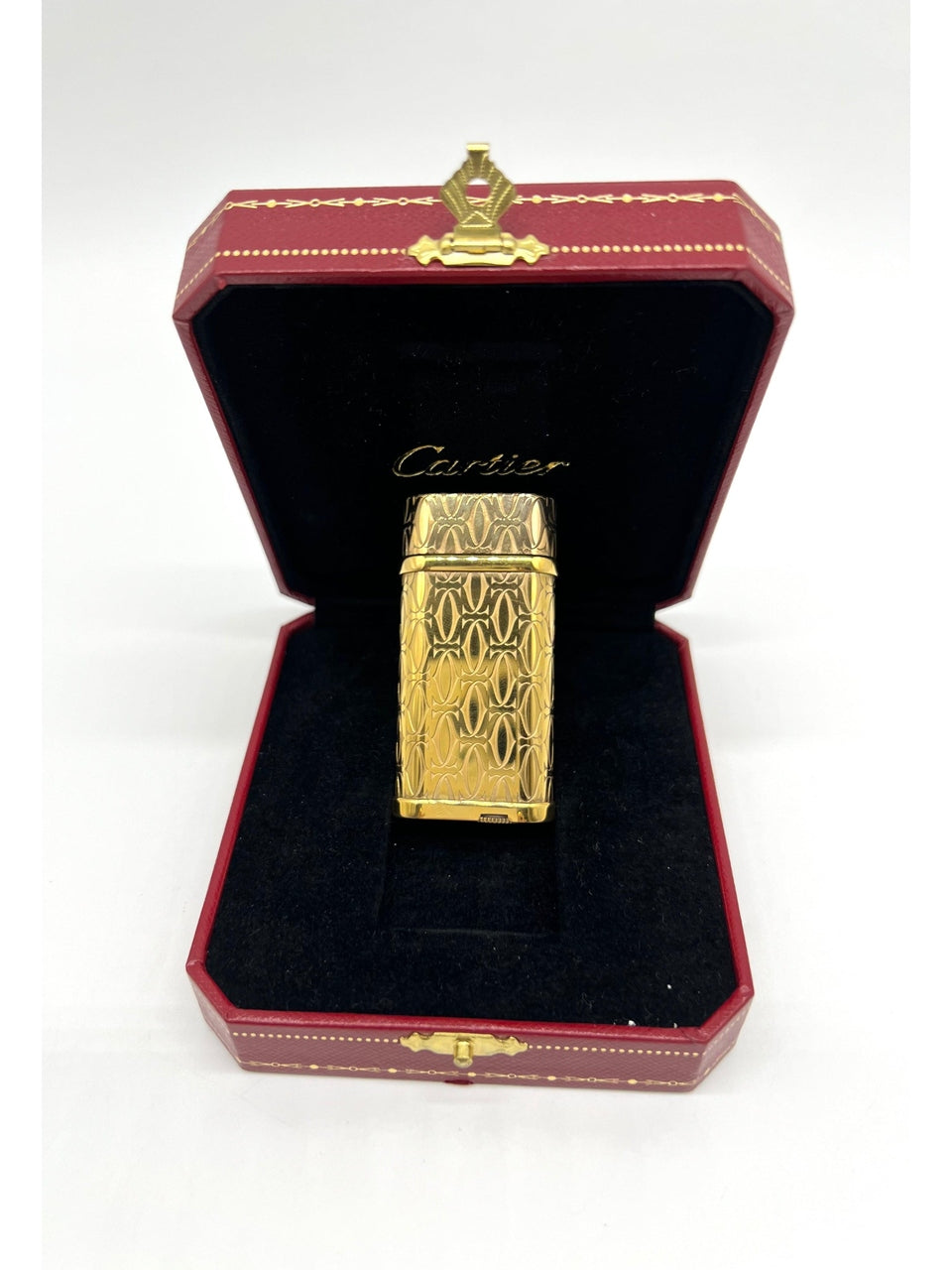 CARTIER Full Body C De Engraving Metal Lighter Finish Yellow Gold - Reeluxs 