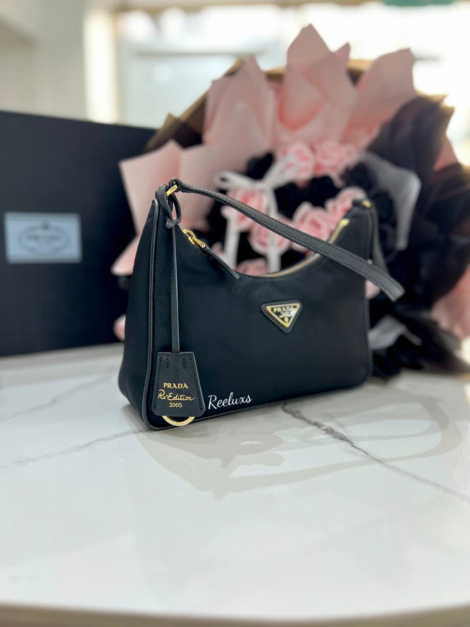 PRADA Re-edtion 2005 Nylon And Saffiano Leather Mini Shoulder Bag