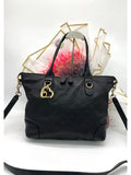 GUCCI Bree Black Guccissima Leather Shoulder Bag - Reeluxs 