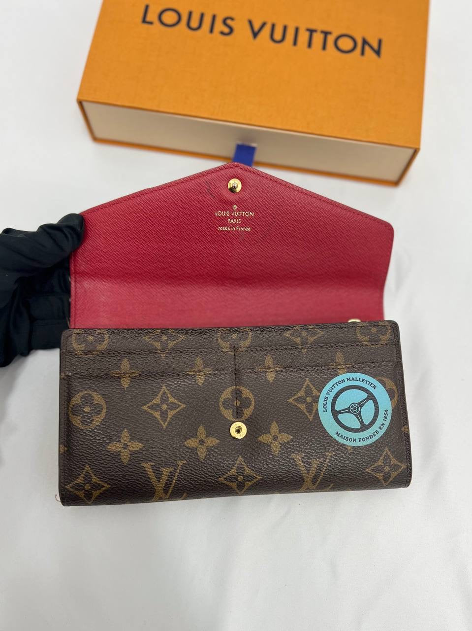 LOUIS VUITTON LV Brown Monogram World Tour Sarah Wallet