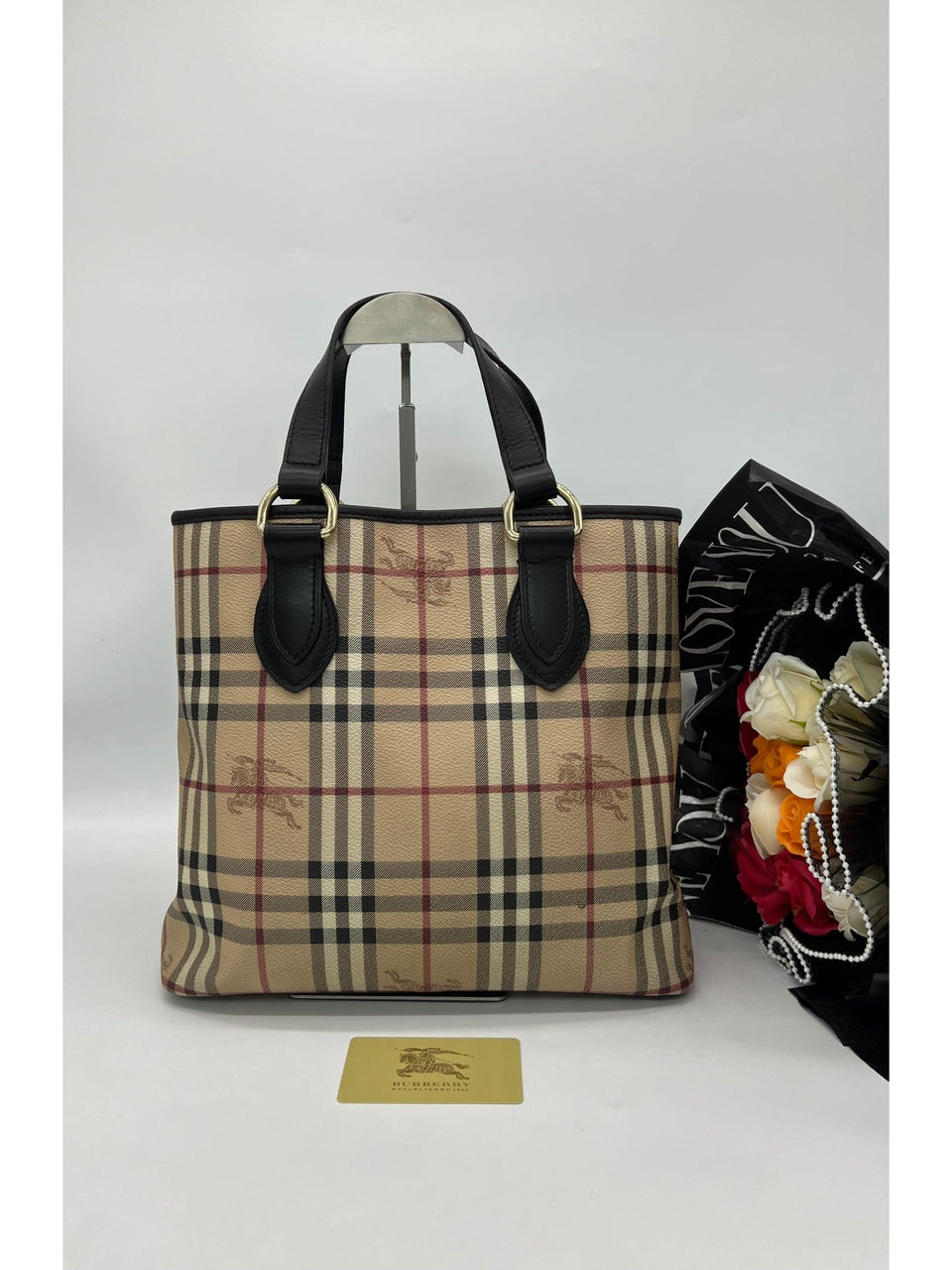 BURBERRY Haymarket Check Medium Tote - Reeluxs 