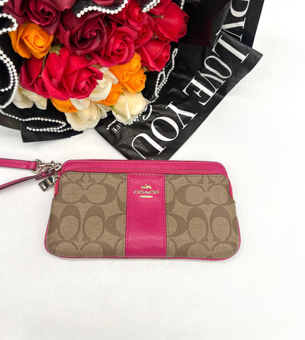 COACH DOUBLE ZIP WALLET IN SIGNATURE CANVAS - Reeluxs 