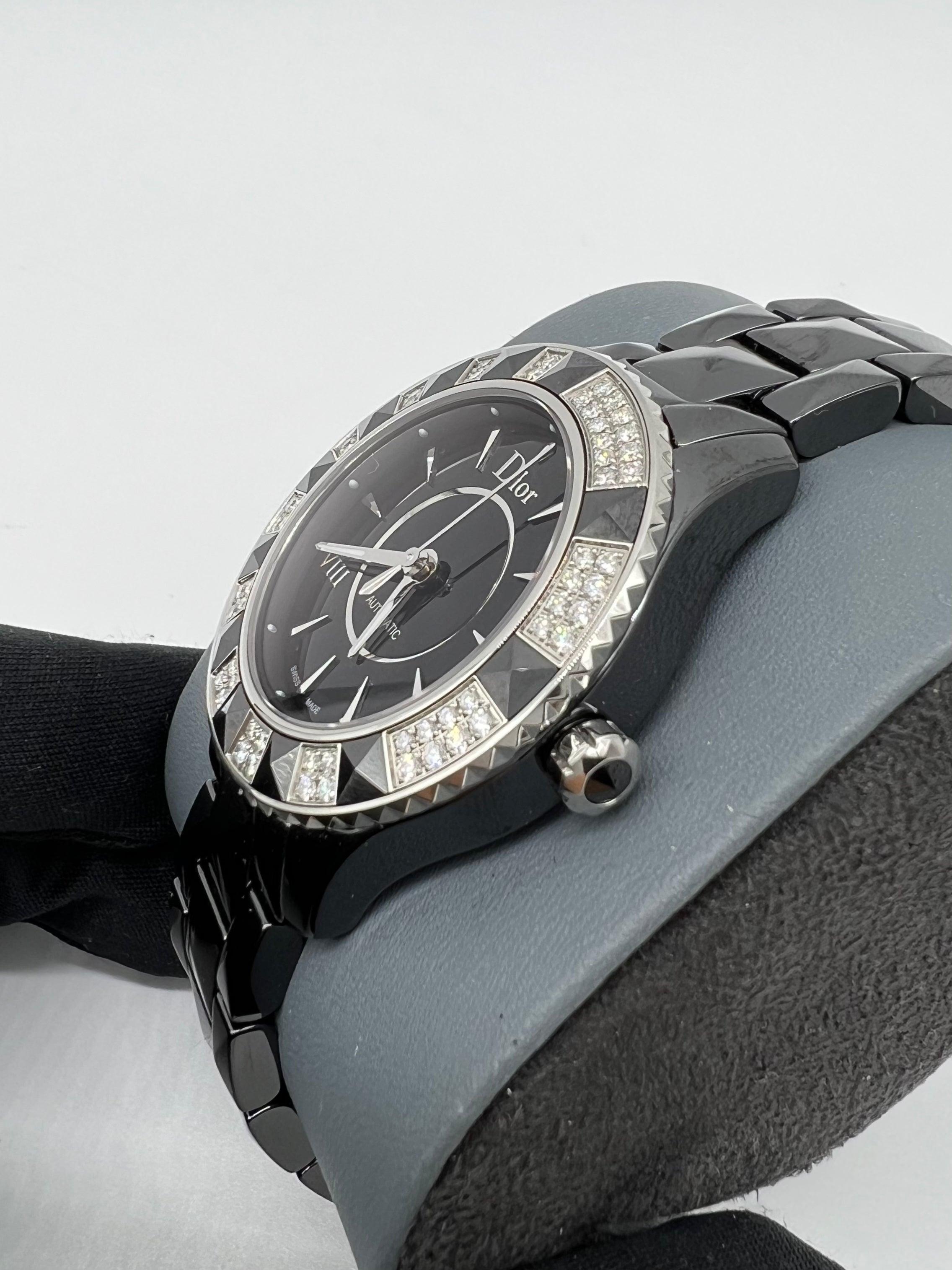 Christian’s Dior VIII Diamond Black Ceramic Women's Watch CD1235E0C001Retail - Reeluxs 