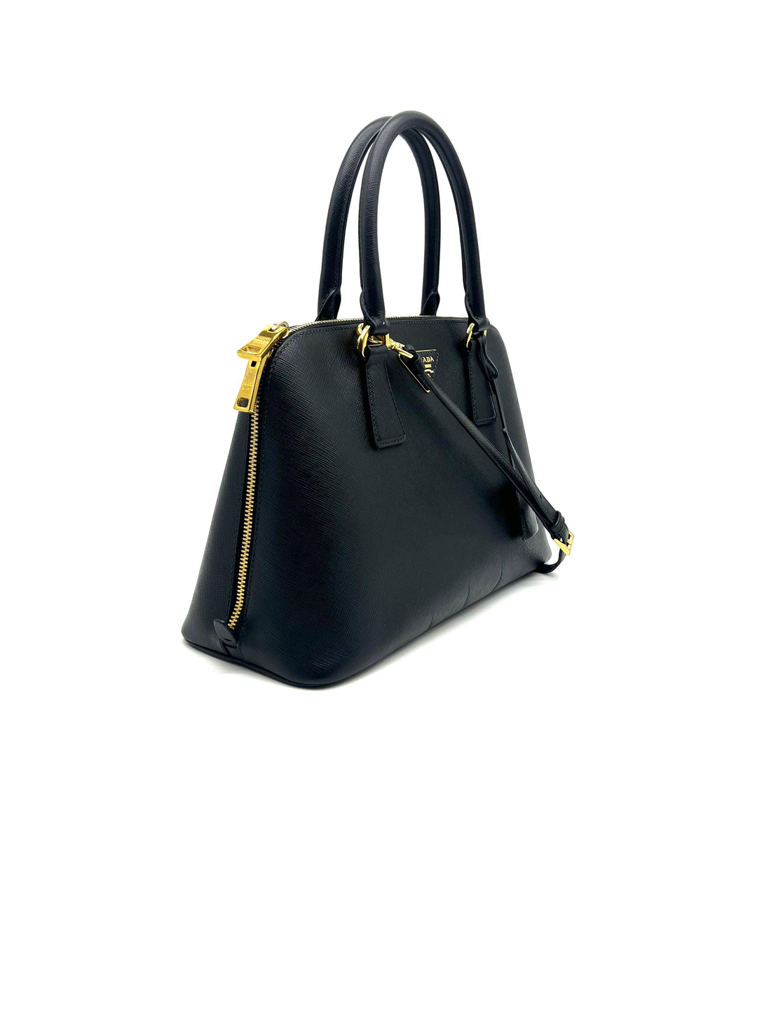 PRADA Lux Medium Promenade Saffiano Leather Shoulder&Hand Bag Nero BL0837 - Reeluxs 