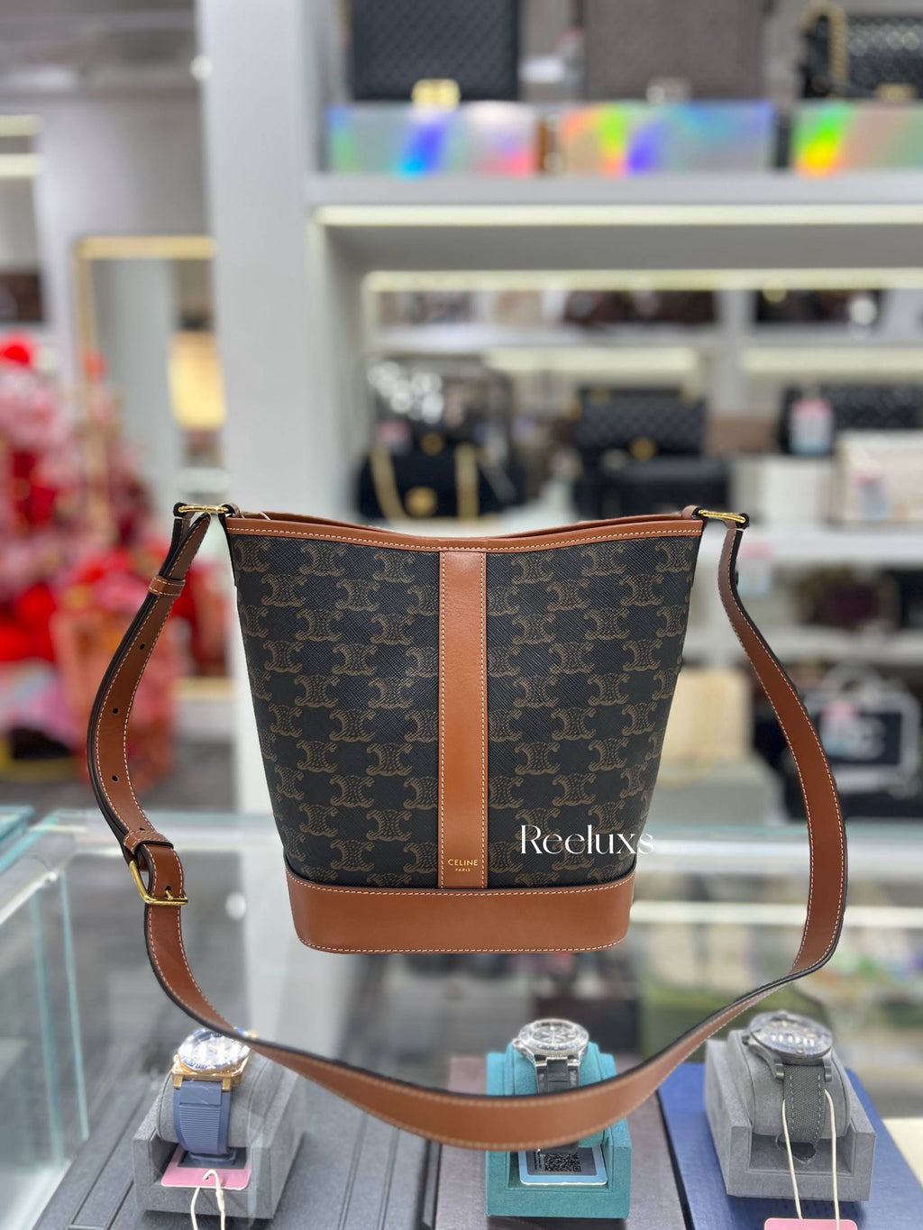 CELINE Triomphe Small Bucket Bag