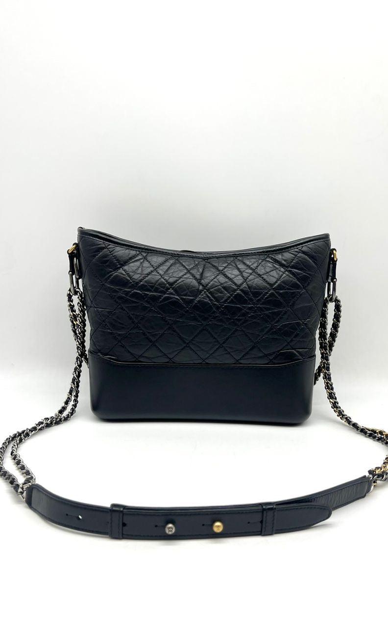 FAST DEAL CHANEL Calfskin Quilted Medium Gabrielle Hobo Black - Reeluxs 