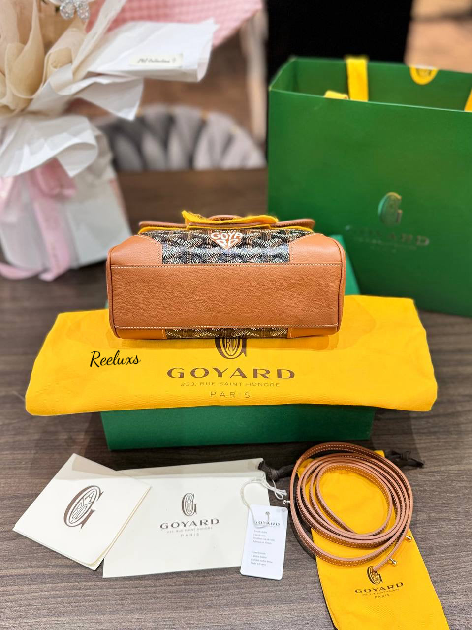 FULL SET 2024 GOYARD SAIGON Mini Wooden Handle Handbag
