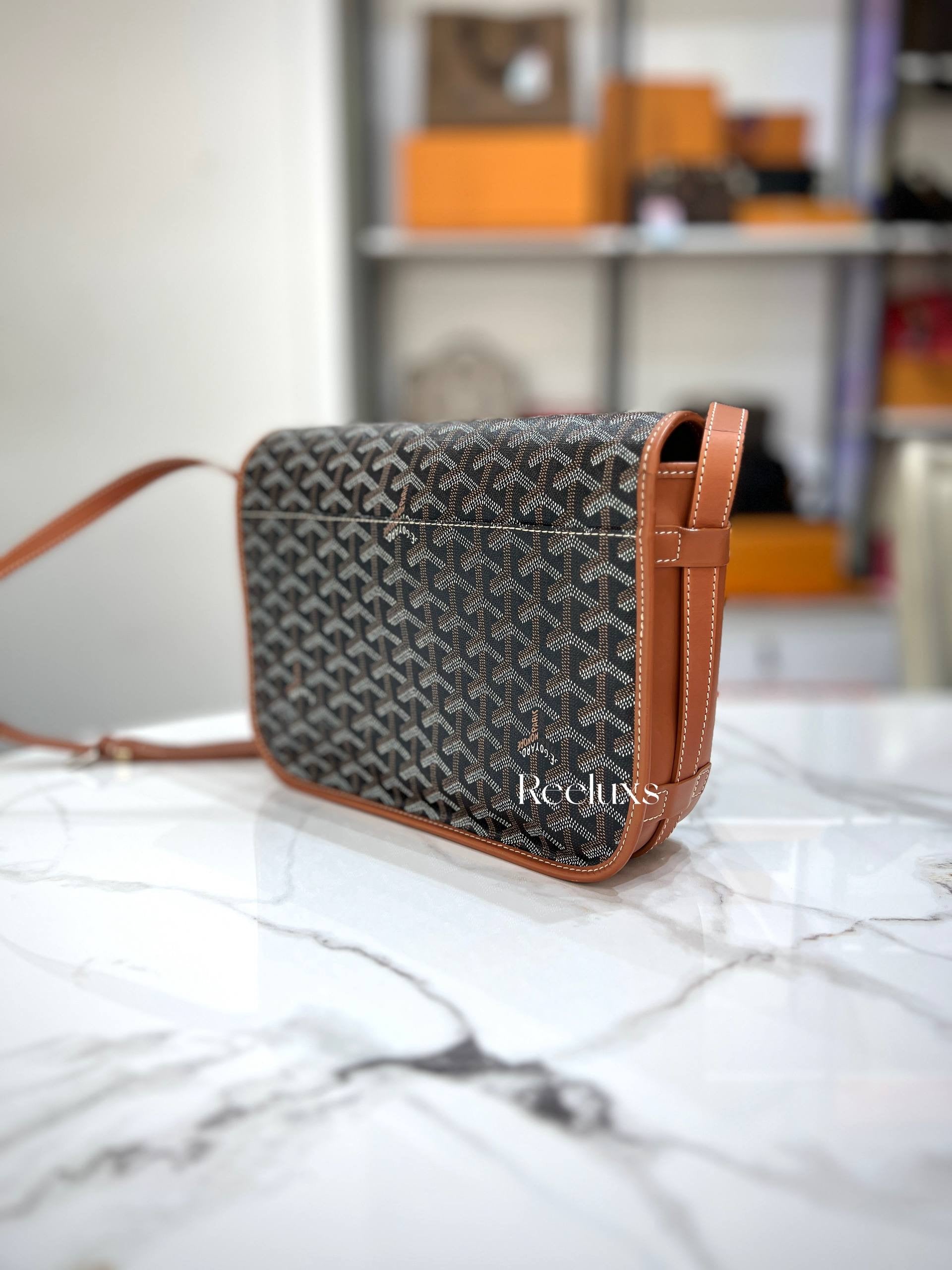 Goyard Belvédère PM Crossbody Bag with Flap Closure