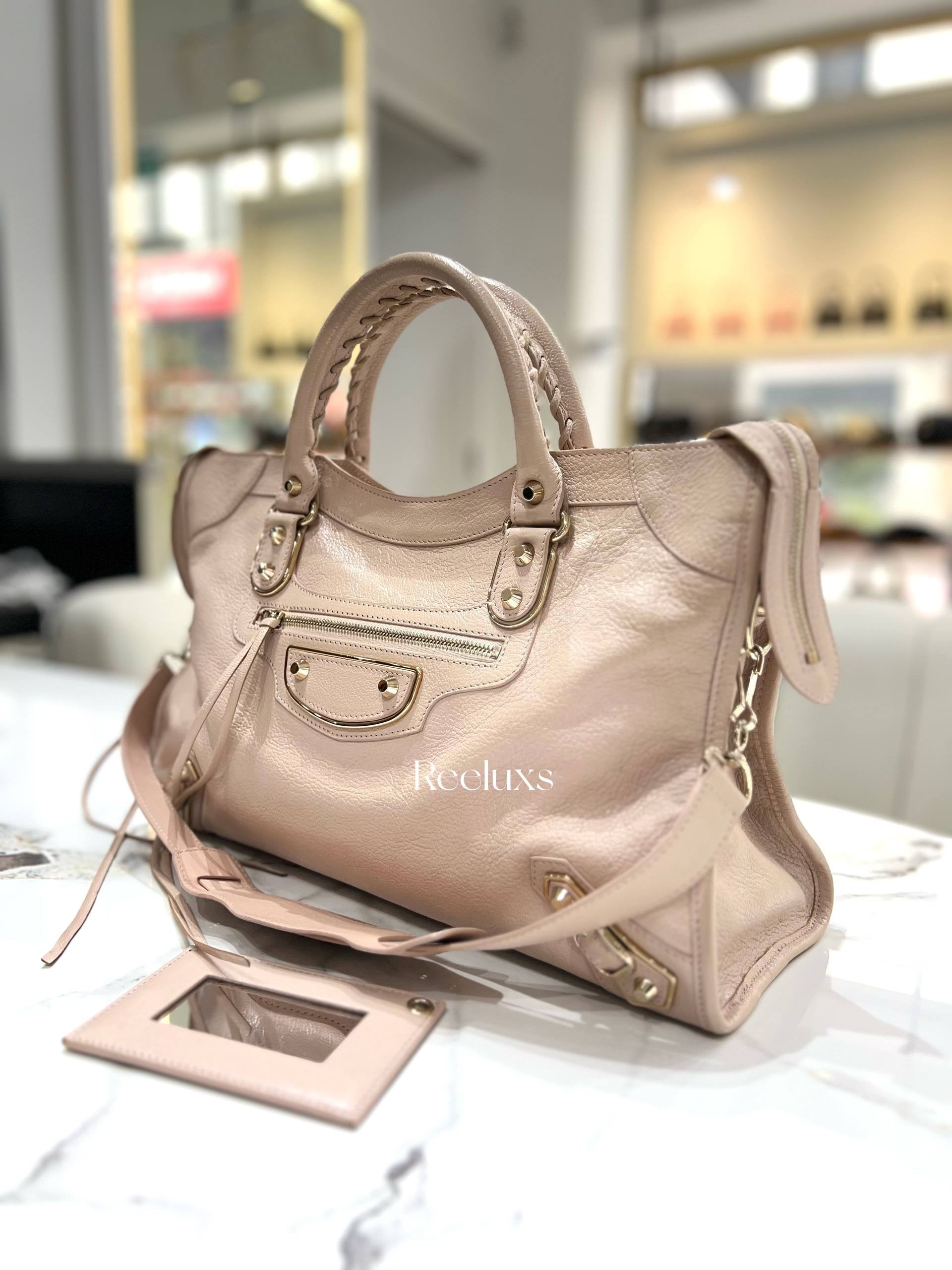 BALENCIAGA Classic Medium Metallic Edge City Bag
