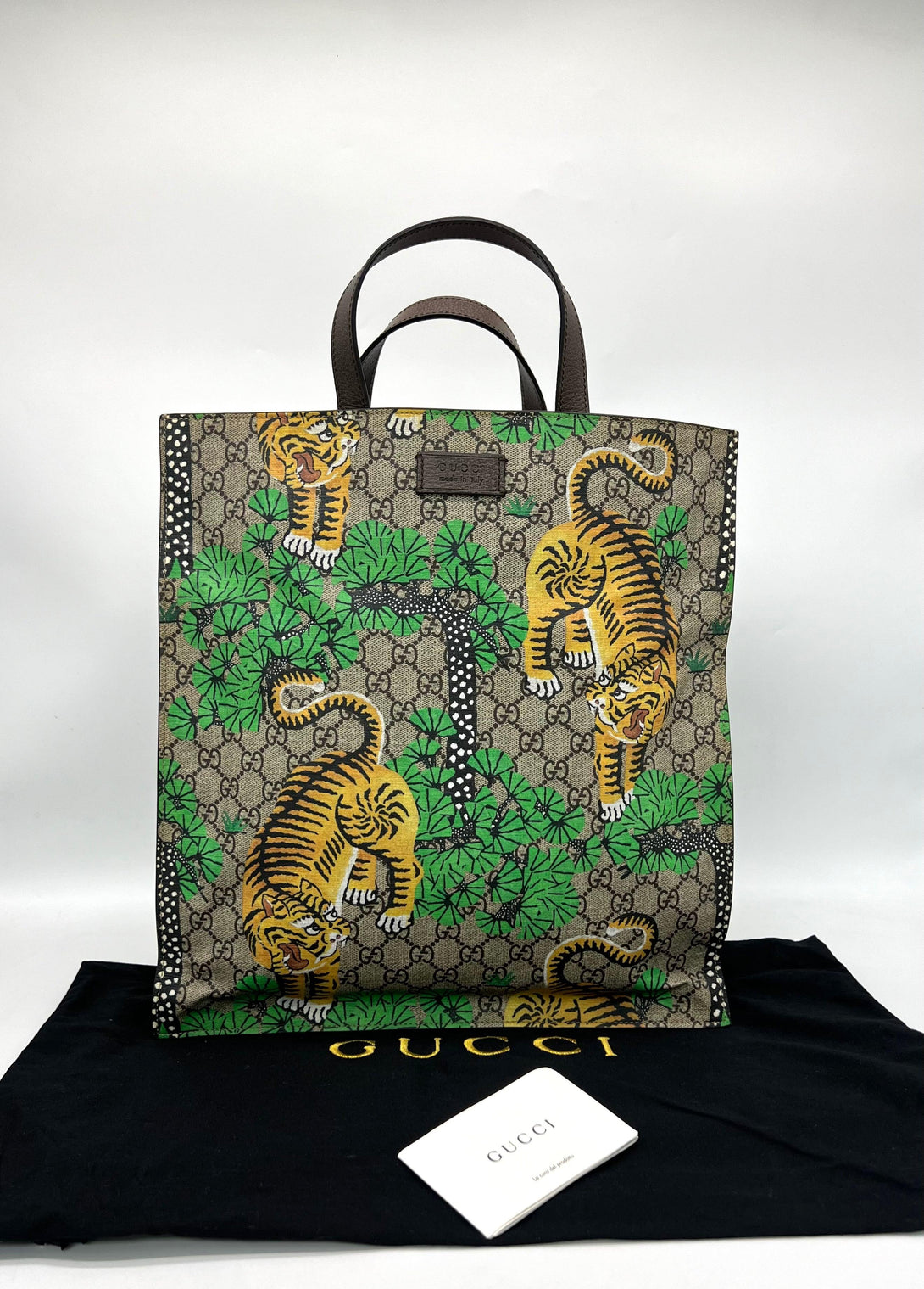 GUCCI GG Supreme Bengal Tiger Vertical Tote - Reeluxs 