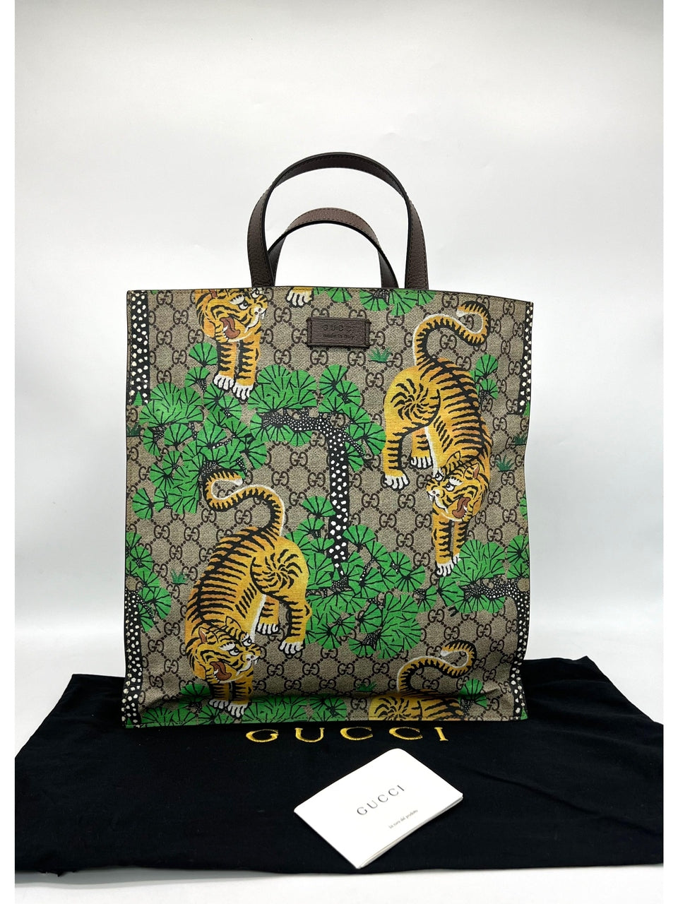 GUCCI GG Supreme Bengal Tiger Vertical Tote - Reeluxs 