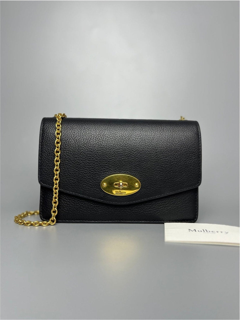 MULBERRY Black Small Crossbody Darley Bag With Chain