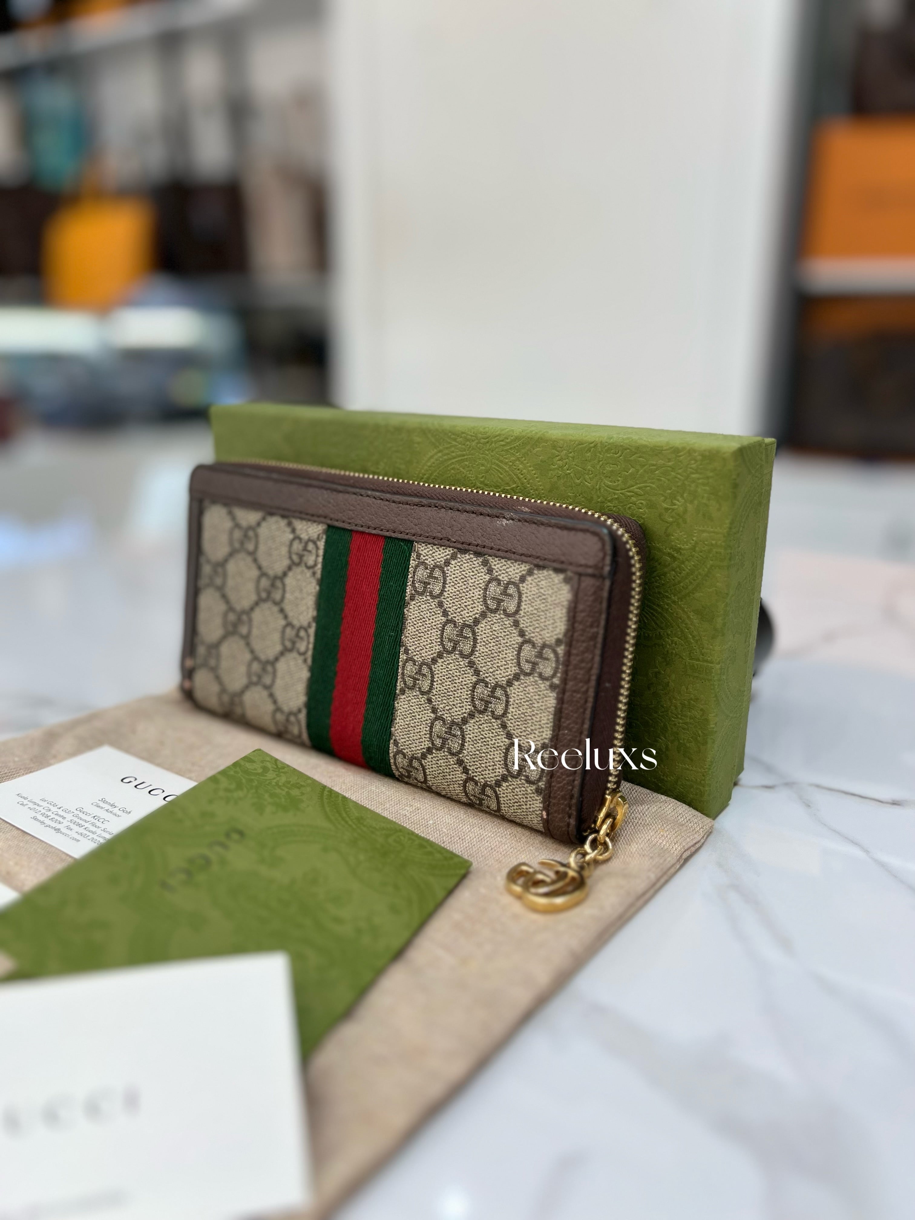 GUCCI Ophidia GG Supreme Zip-around Wallet