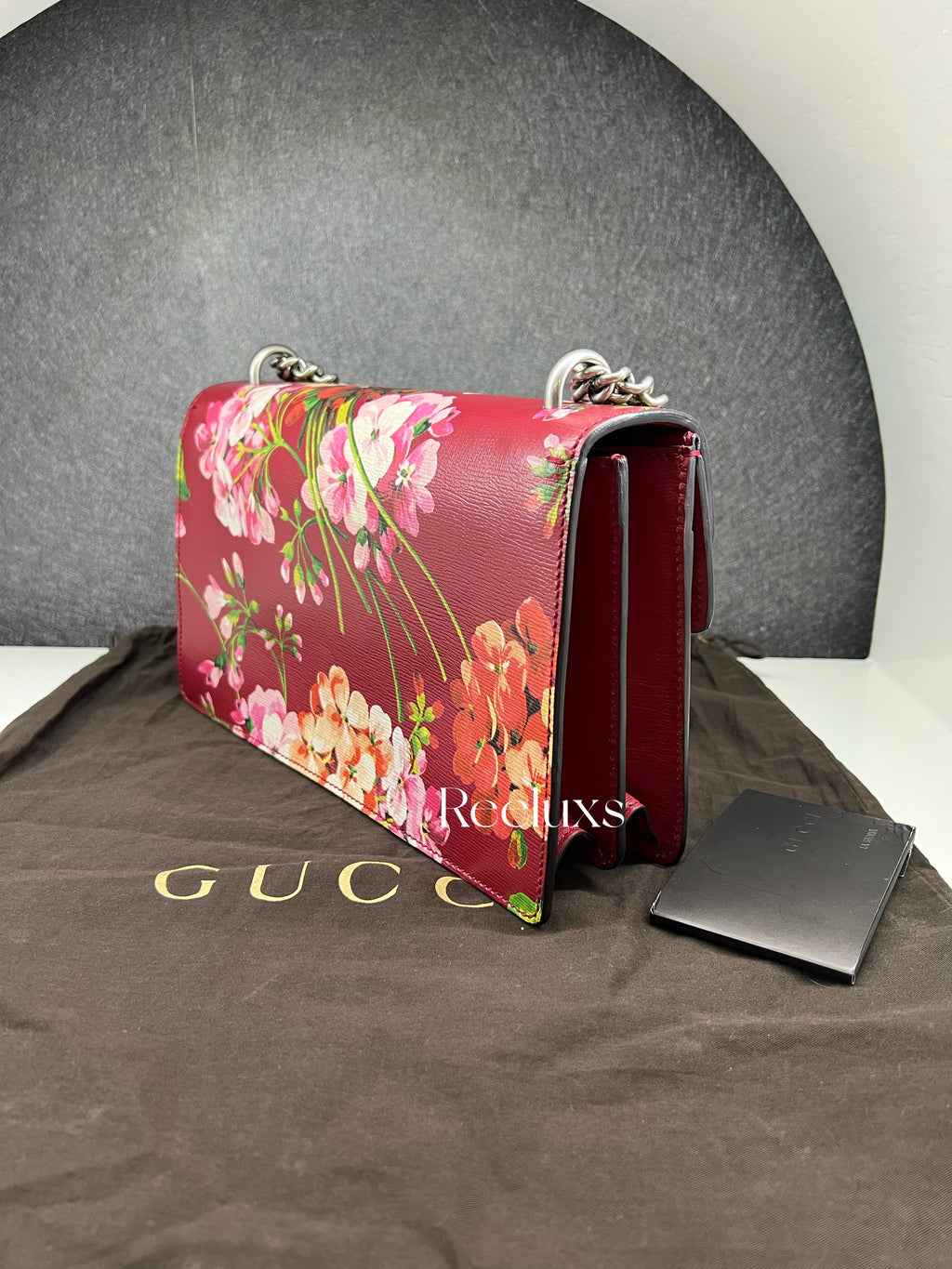 GUCCI Dionysus Blooms Red Leather Shoulder Bag