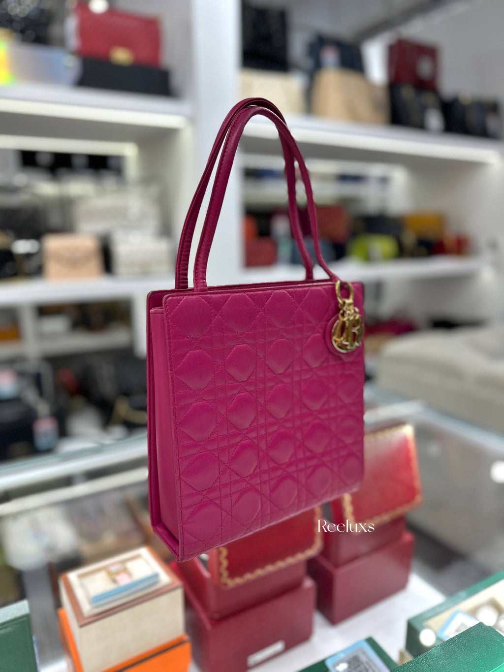 Lady DIOR Pink Quilted Shoulder Bag