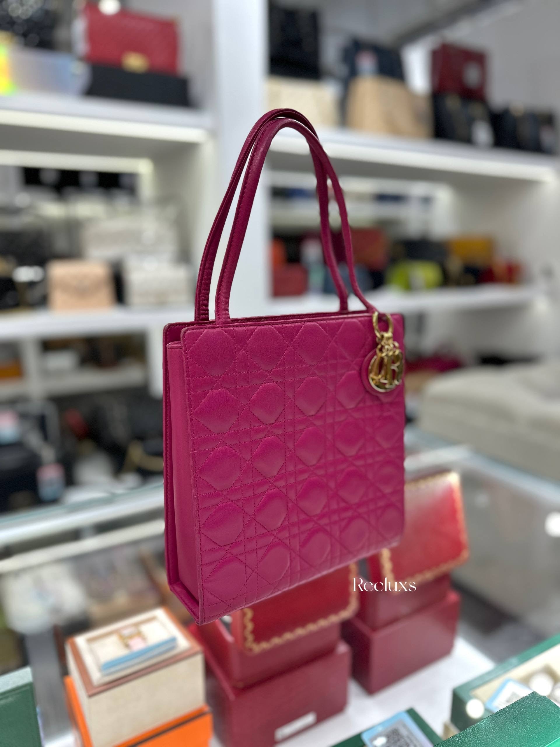 Lady DIOR Pink Quilted Shoulder Bag