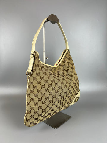 GUCCI Britt GG Canvas Hobo HandBag