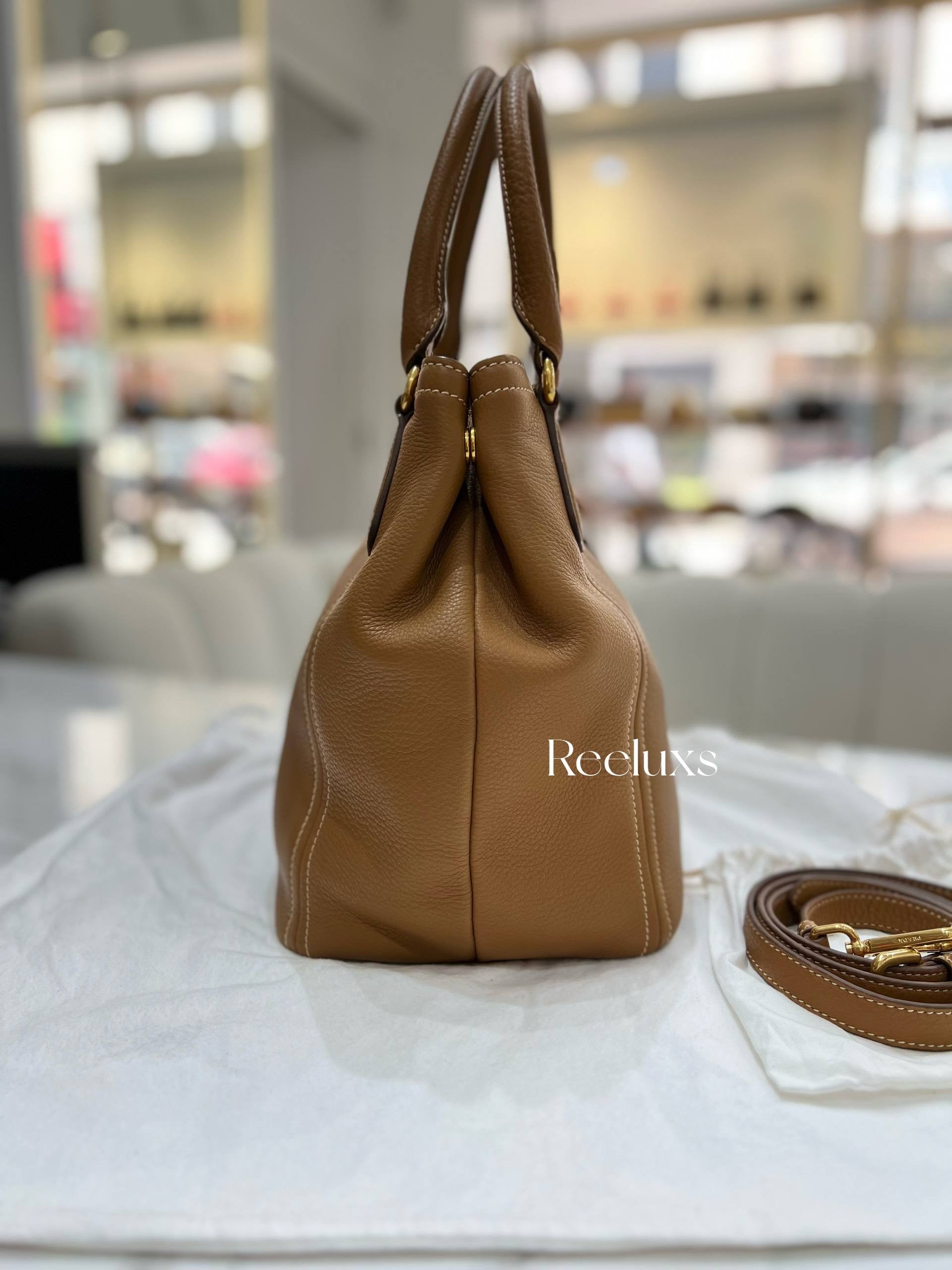 PRADA Vitello Daino Sacca 2 Mancini Handbag - Shoulder Bag