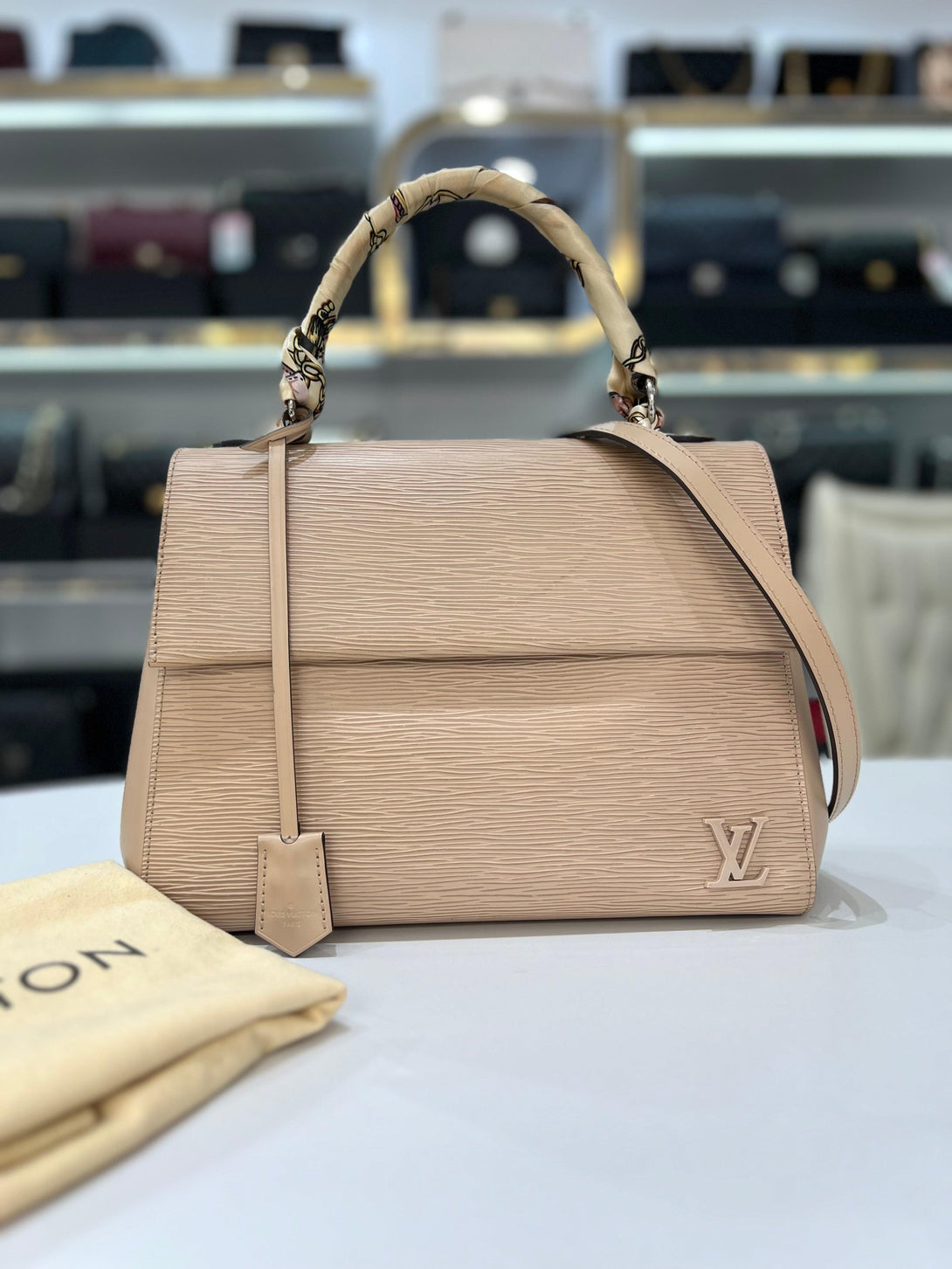 LOUIS VUITTON Dune Epi Leather Cluny MM Women's Handle Bag - Reeluxs 