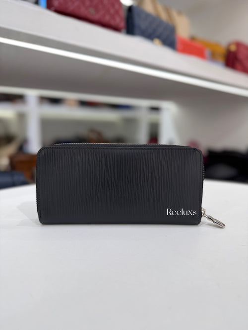 LOUIS VUITTON Zippy Wallet Verticle Black Epi Leather