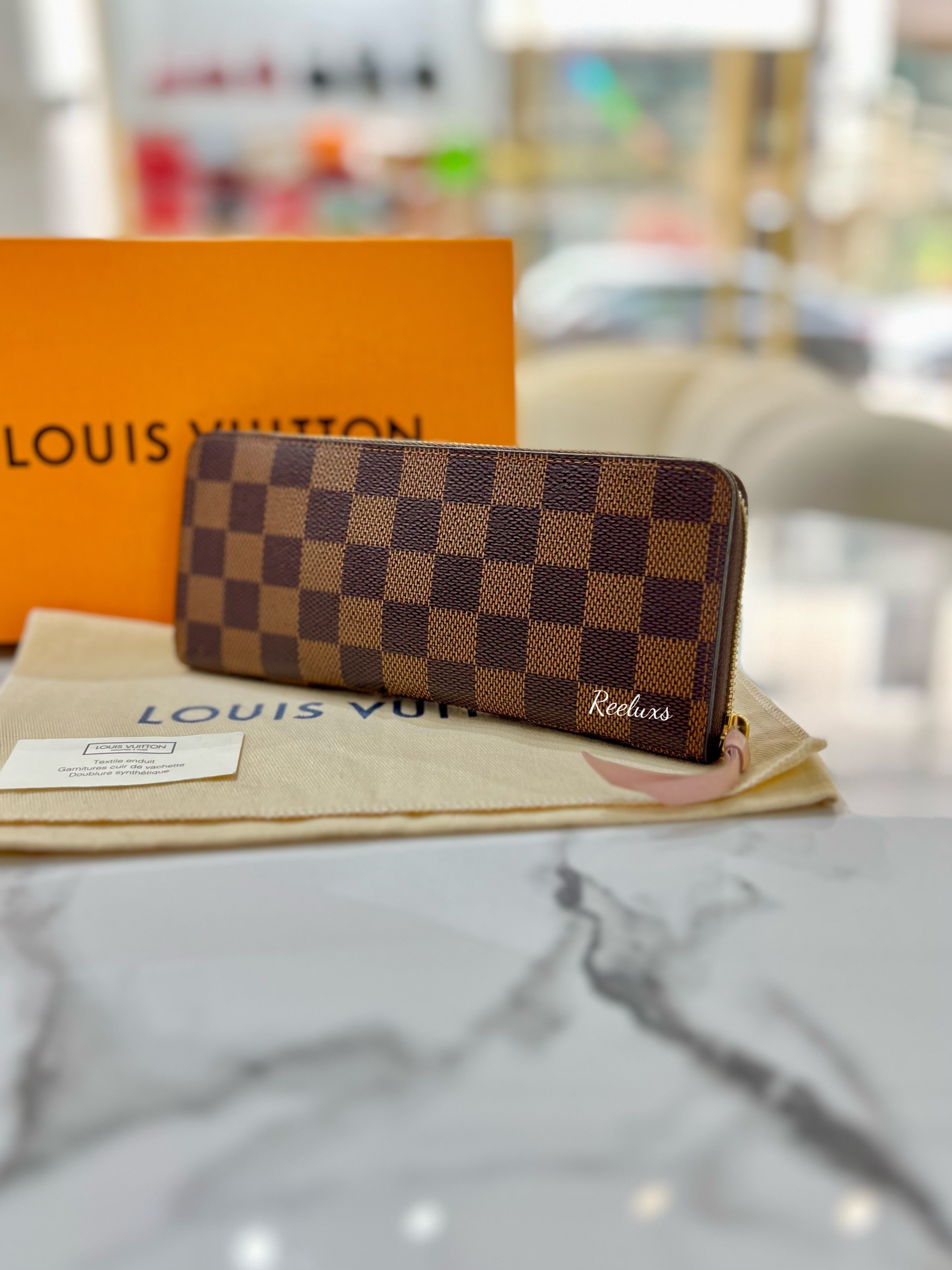 LOUIS VUITTON LV Clemence Long Zip Around Wallet