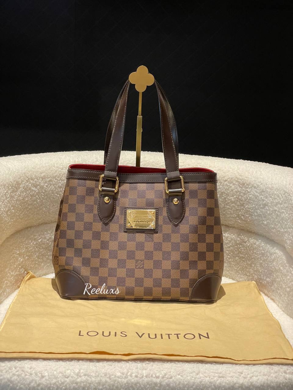 LOUIS VUITTON LV Damier Ebene Hampstead PM Tote Handbag