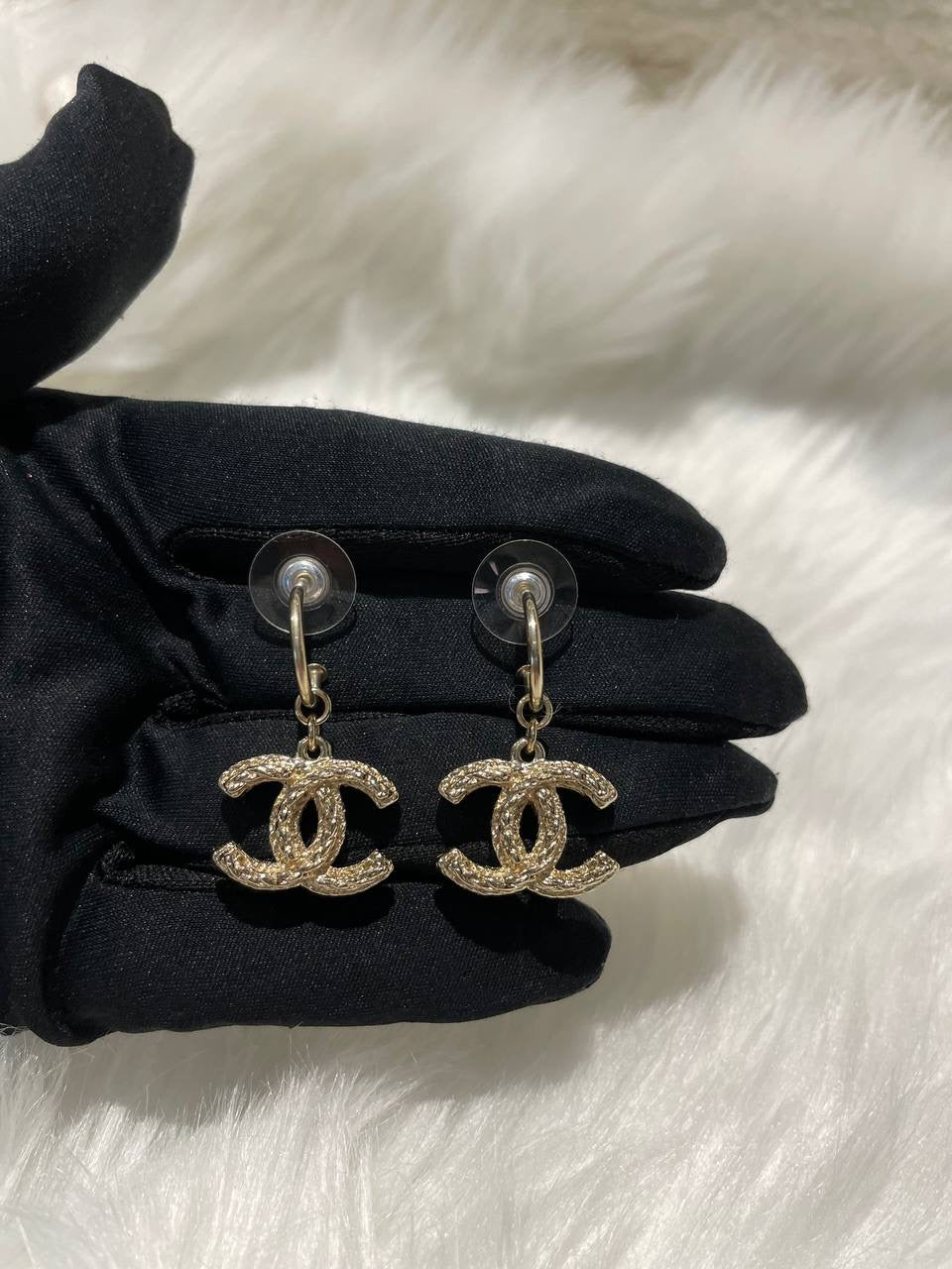 CHANEL  CC Classic Dangling Earrimgs