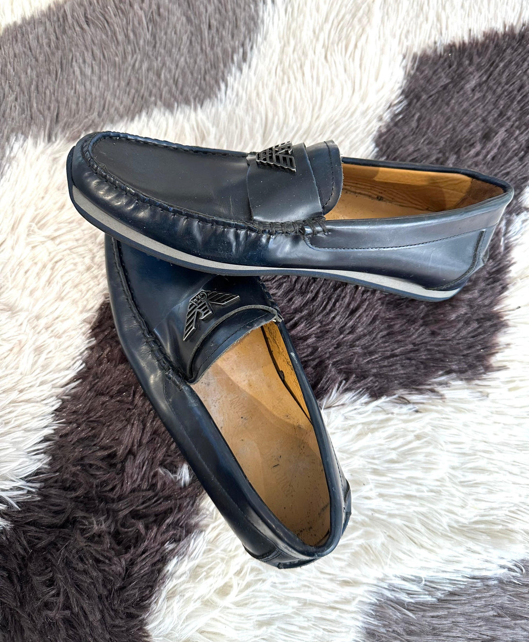 EMPORIO ARMANI Men’s Loafers Midnight Size 6 - Reeluxs 