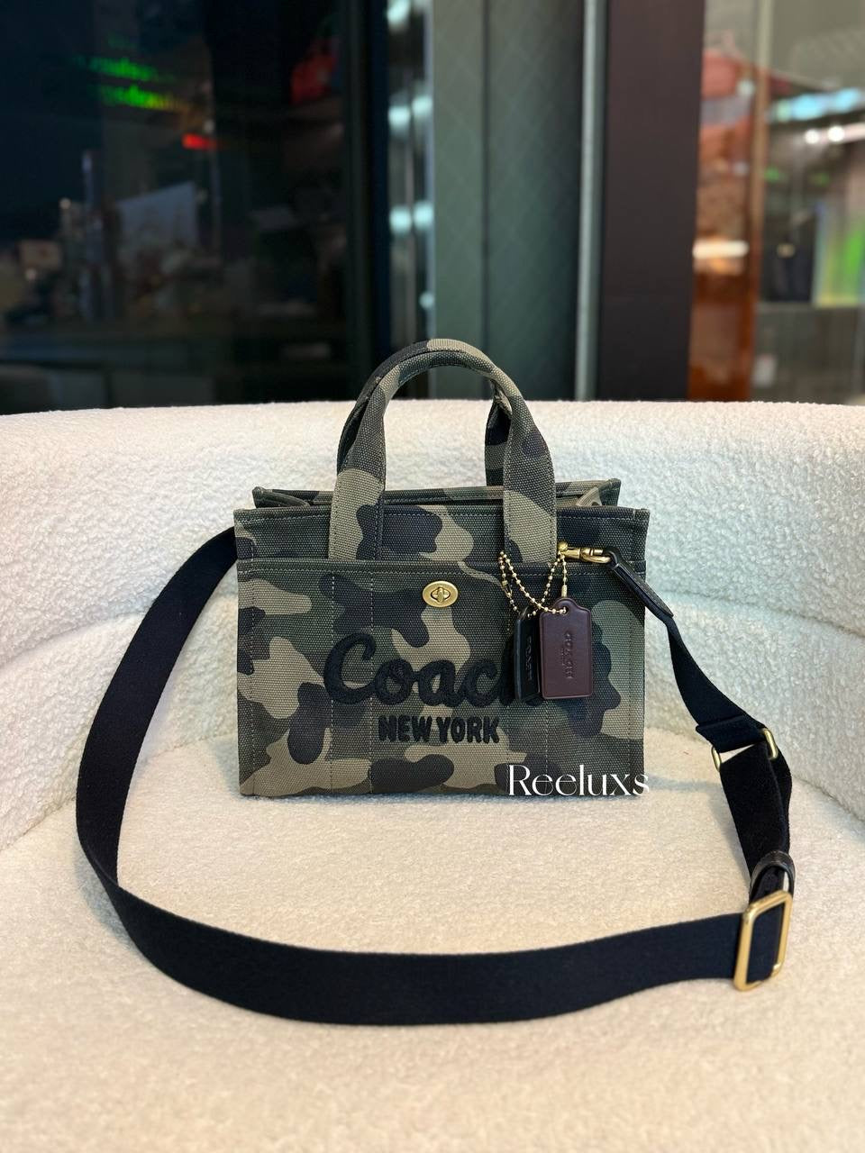 Coach Cargo Tote  Camo Print Canvas