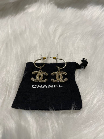 CHANEL  CC Classic Dangling Earrimgs