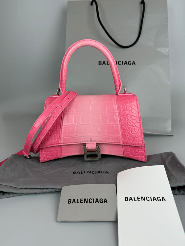 BALENCIAGA Hourglass Bag Pink