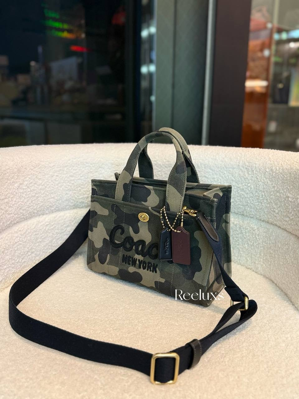 Coach Cargo Tote  Camo Print Canvas