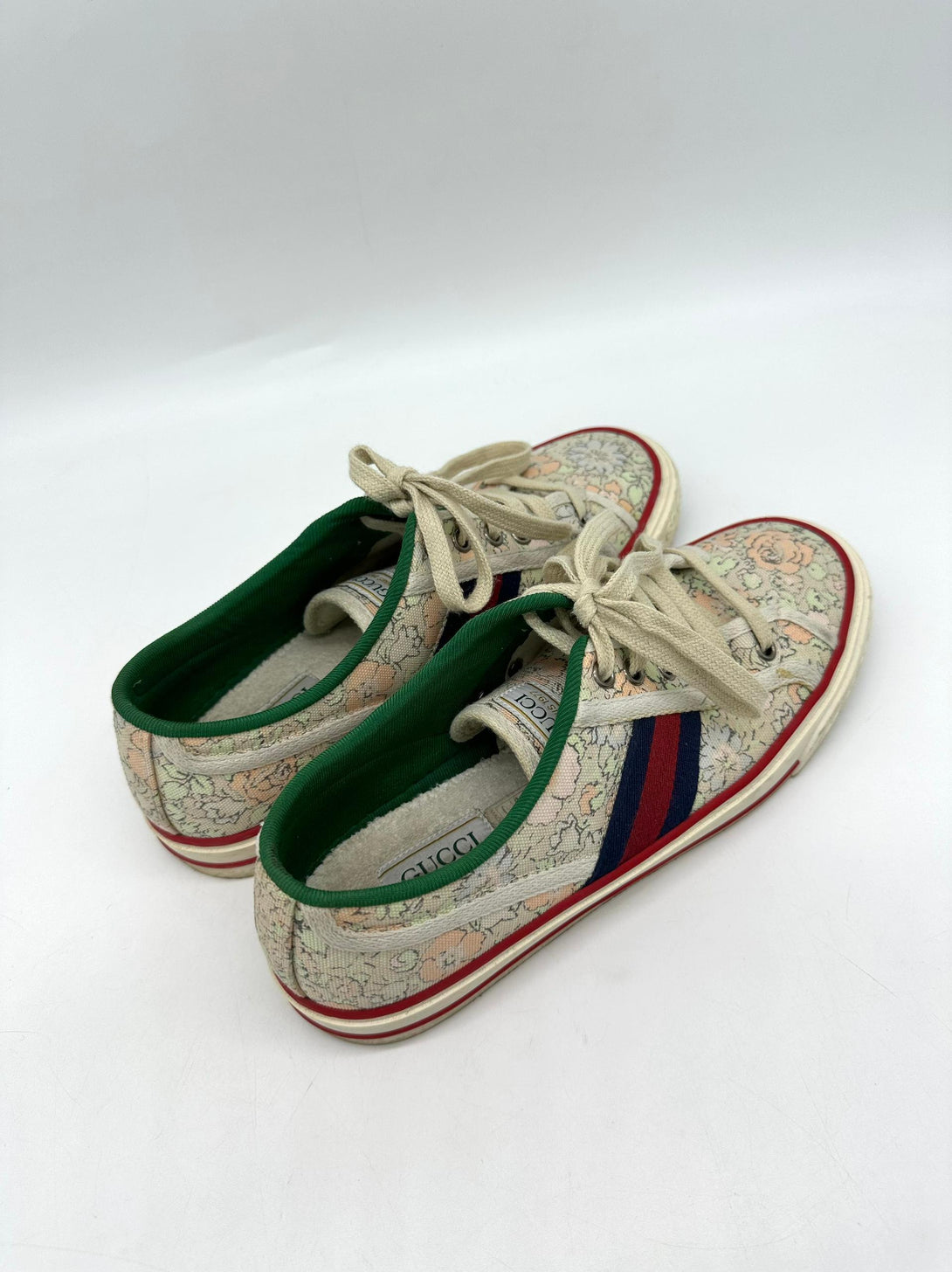 GUCCI (WMNS) Liberty of London x Gucci Tennis 1977 'Floral - Mint Green Size 39 - Reeluxs 