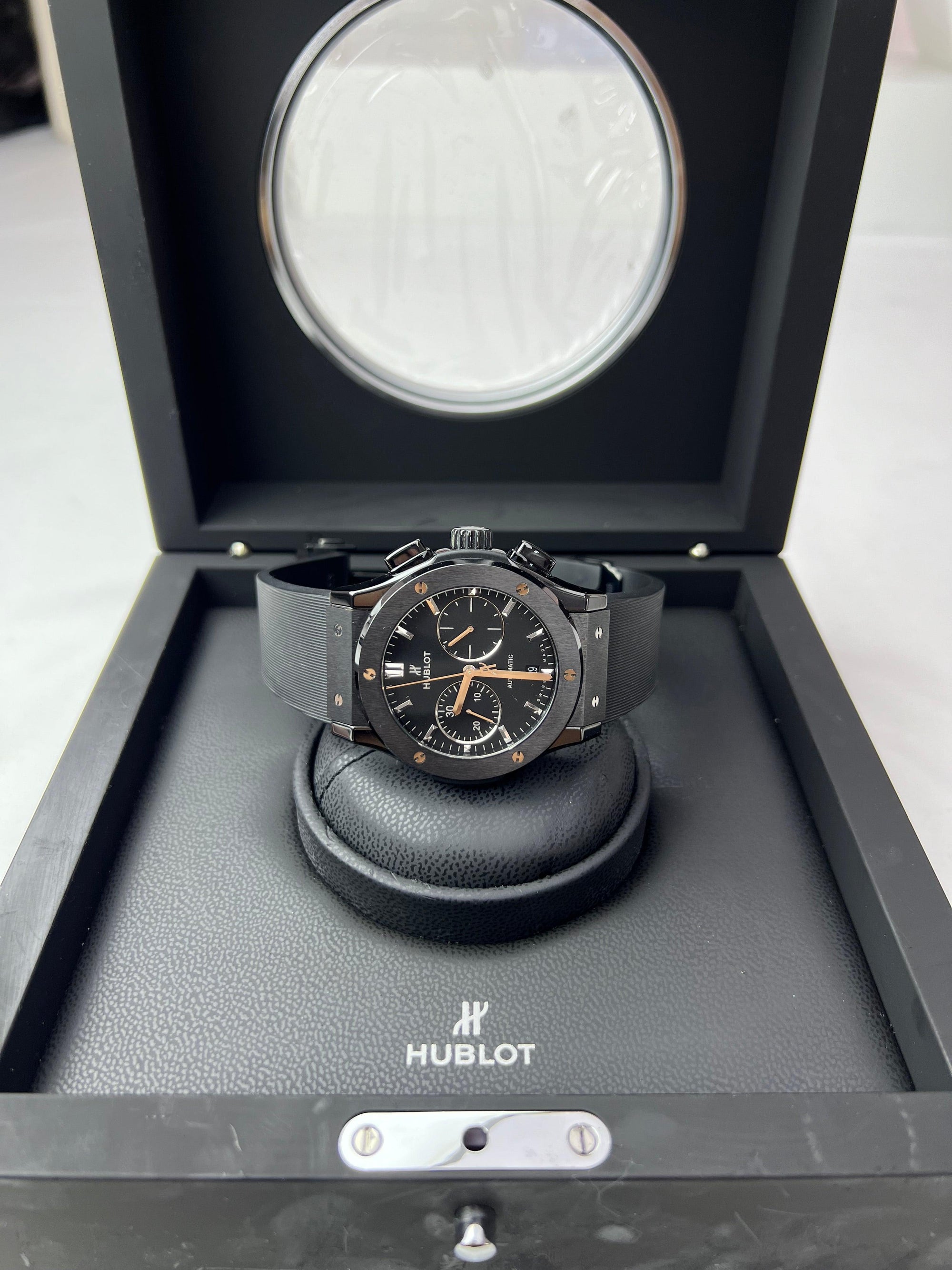 Full Set HUBLOT Big Bang Unico 42mm TI/Rubber Black Men Watch - Reeluxs 