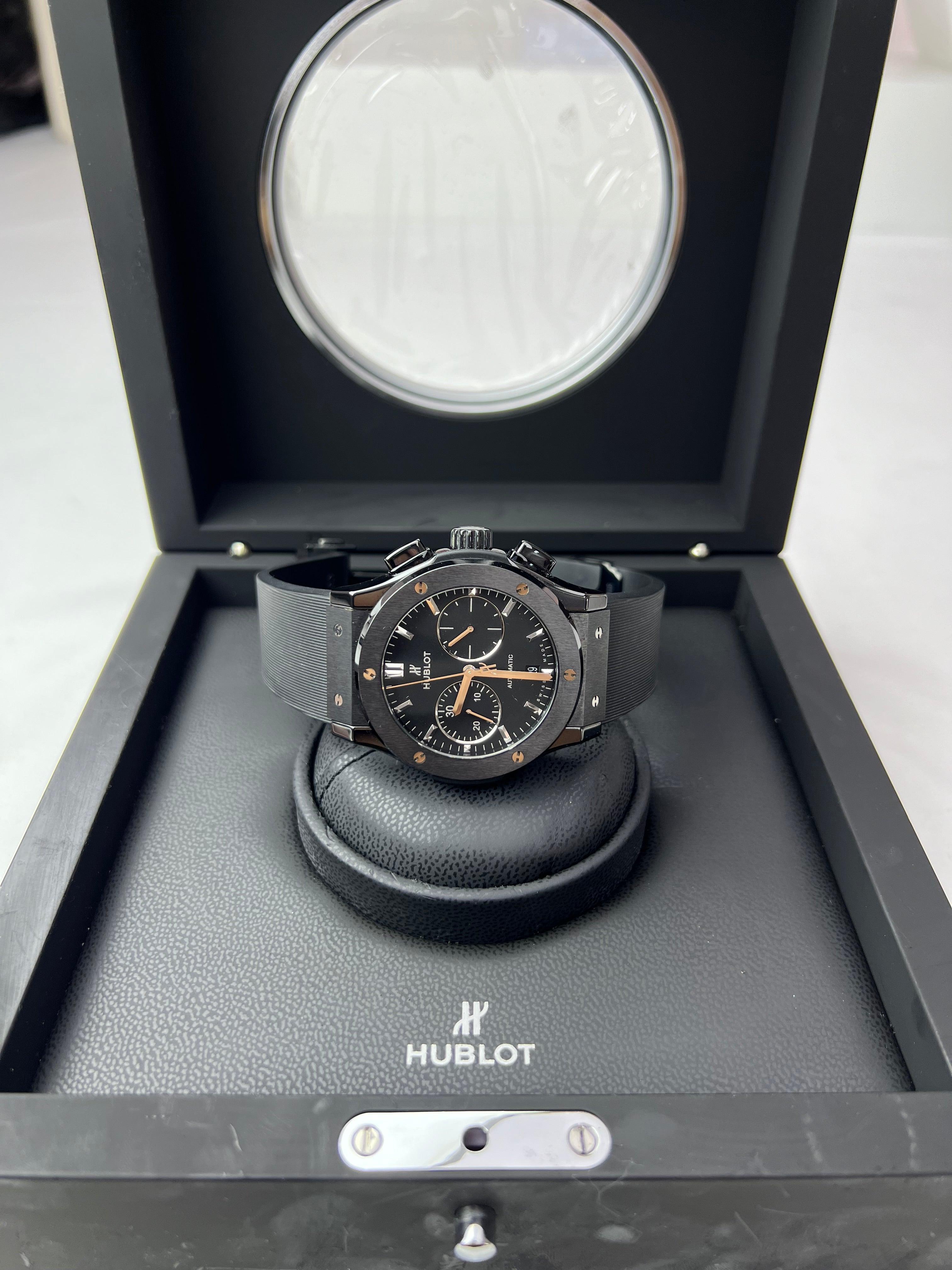 Full Set HUBLOT Big Bang Unico 42mm TI/Rubber Black Men Watch - Reeluxs 