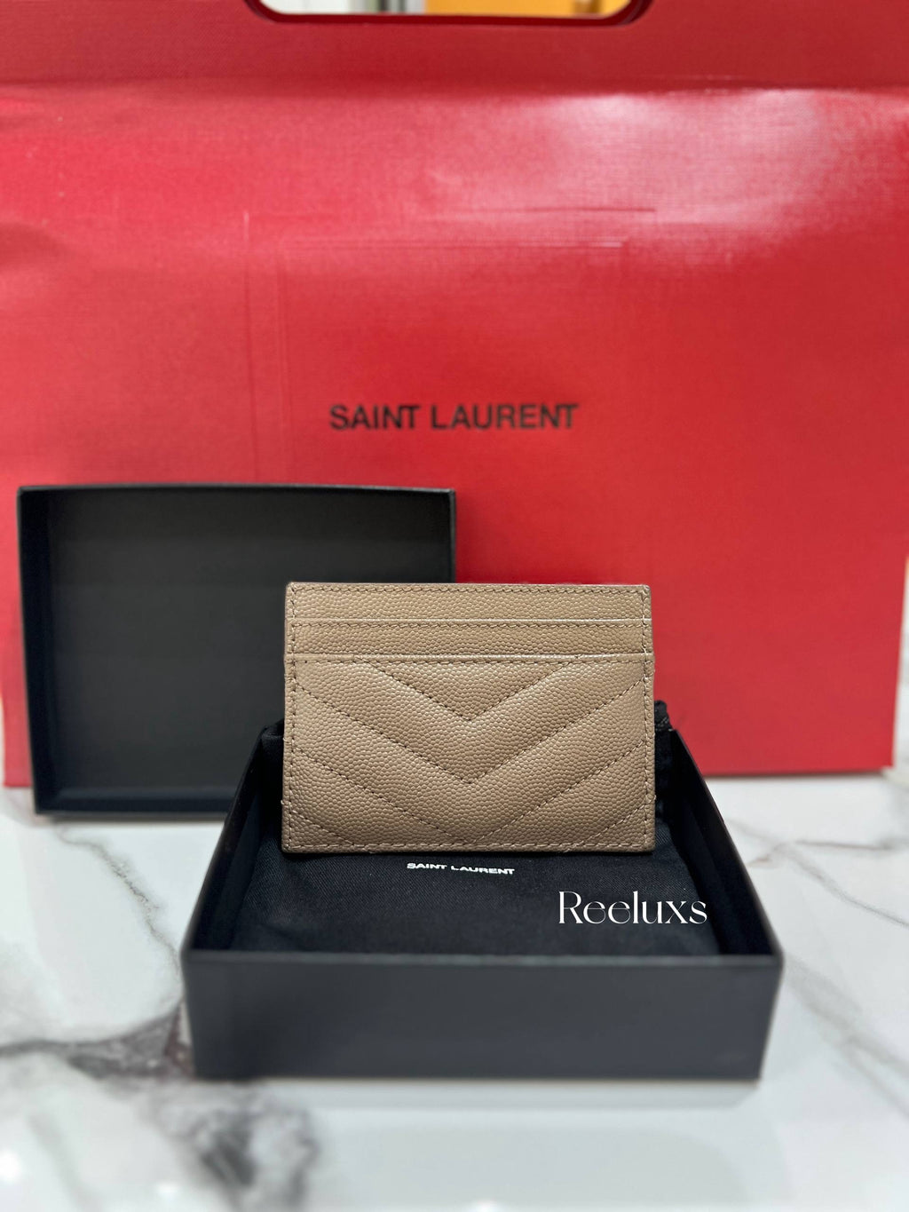 Fullset SAINT LAURENT Cassandre Matelassé Card Holder