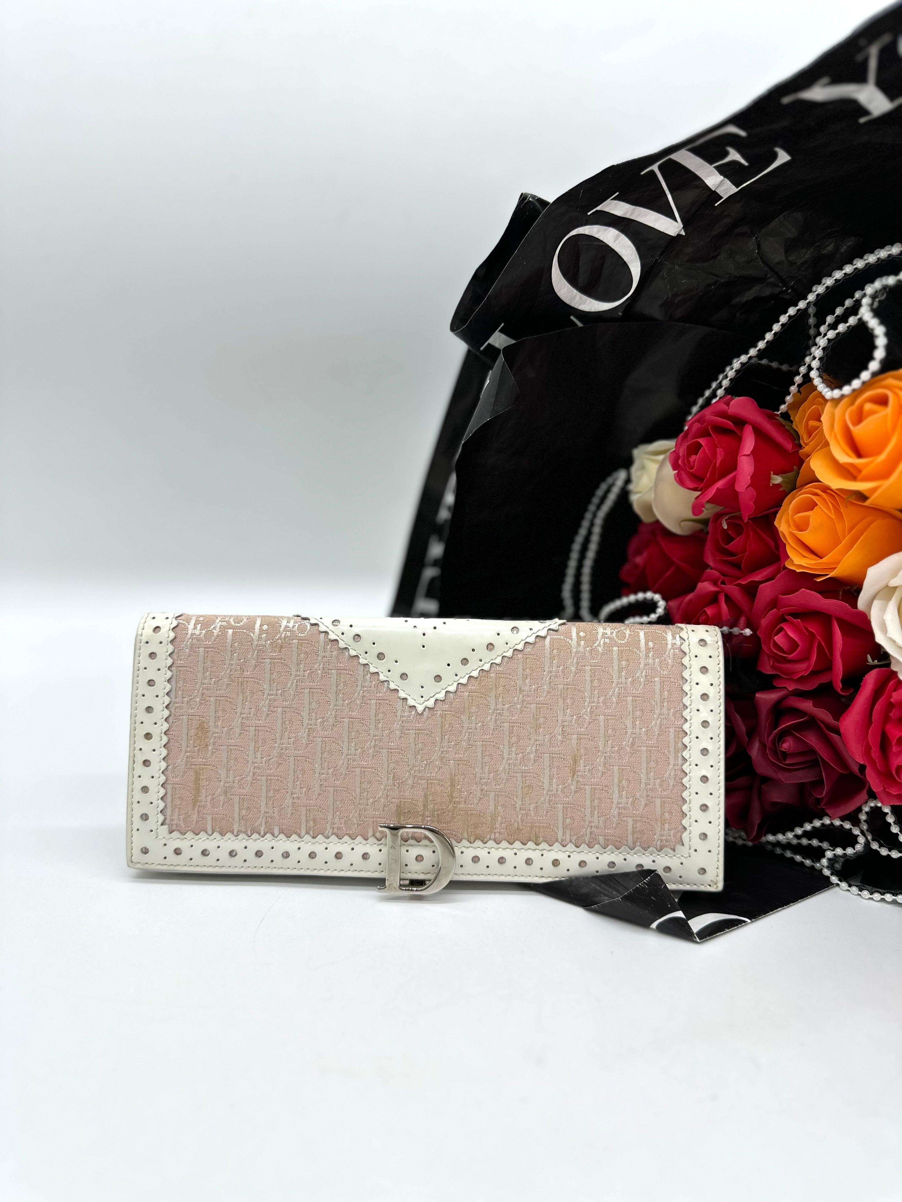 DIOR Pink Leather Long Wallet - Reeluxs 