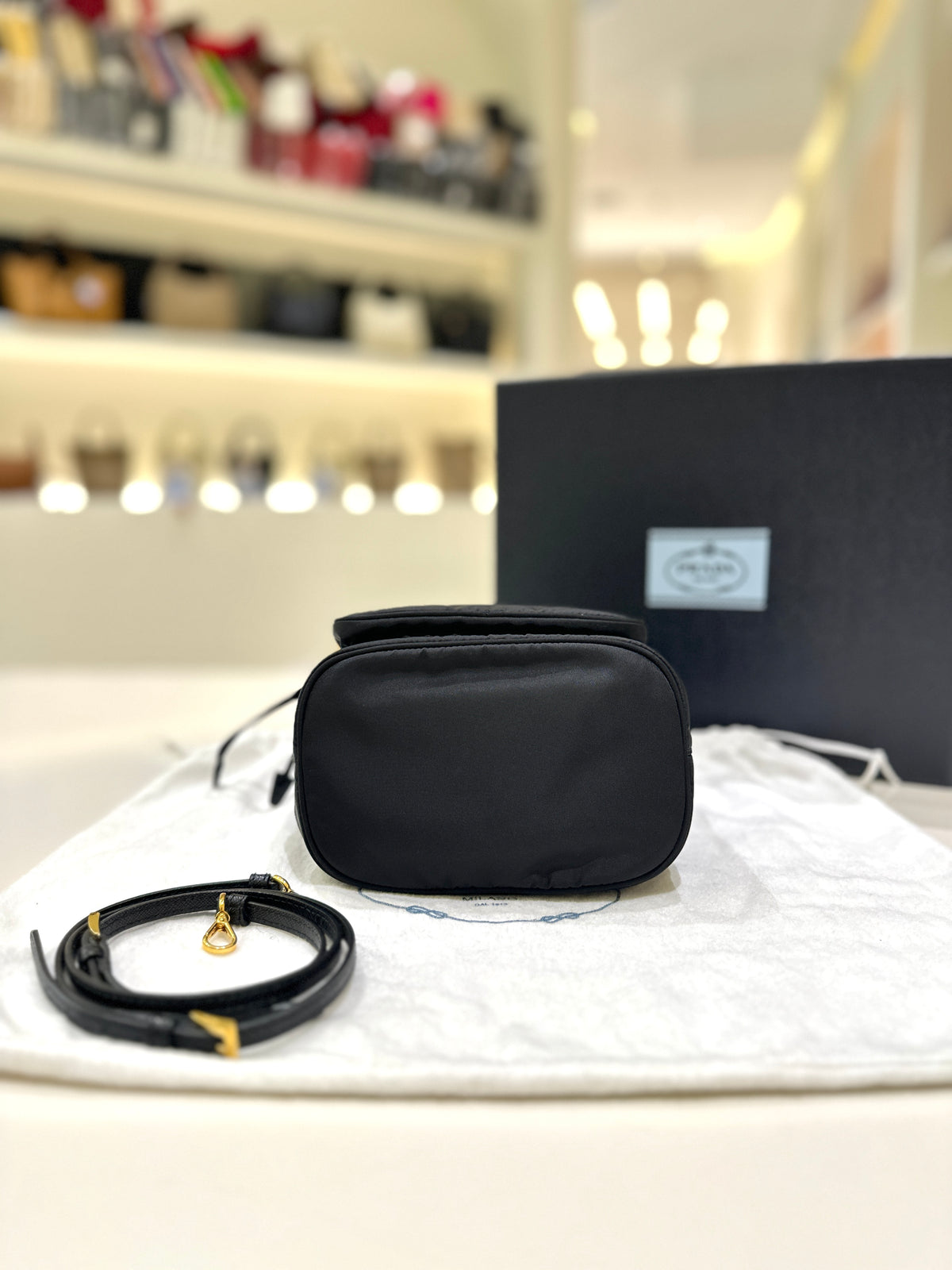 PRADA Duet Re-Nylon Bucket Bag