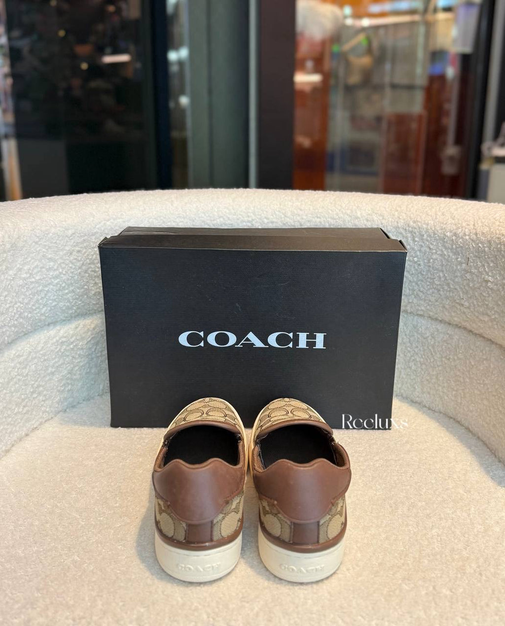Coach Mott Driver Khaki Signature Loafers