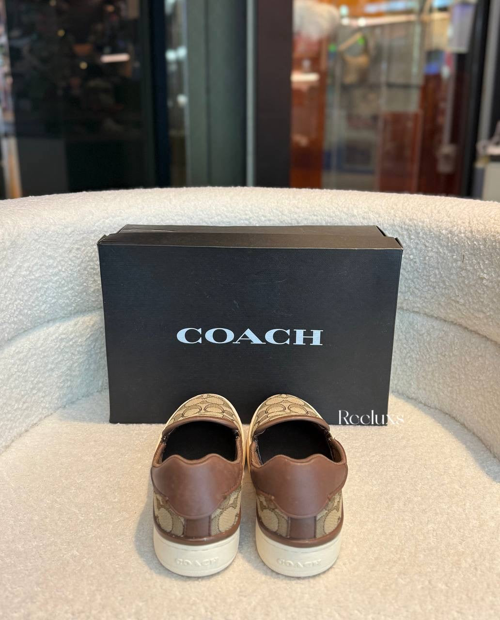 Coach Mott Driver Khaki Signature Loafers