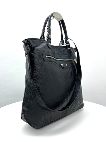 Balenciaga 2-way bag Black Classic Smart Leather Tote Bag - Reeluxs 