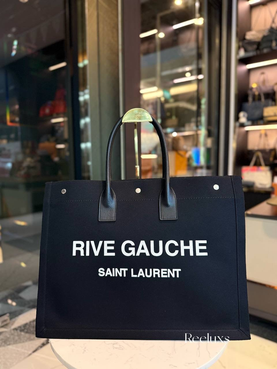 Saint Laurent Rive Gauche Tote Bag in Craft Leather