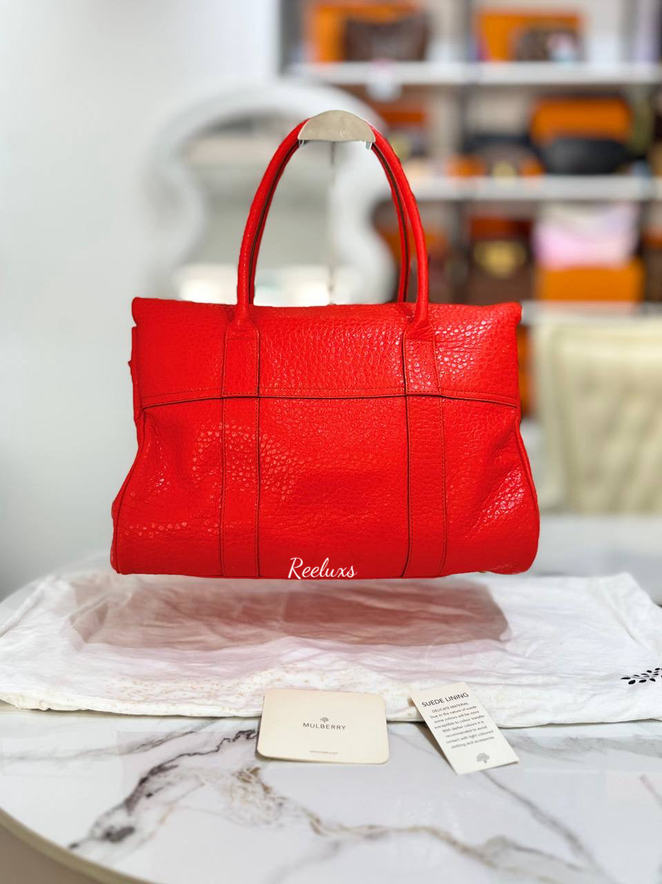 MULBERRY Red Leather bayswater Satchel Handbag