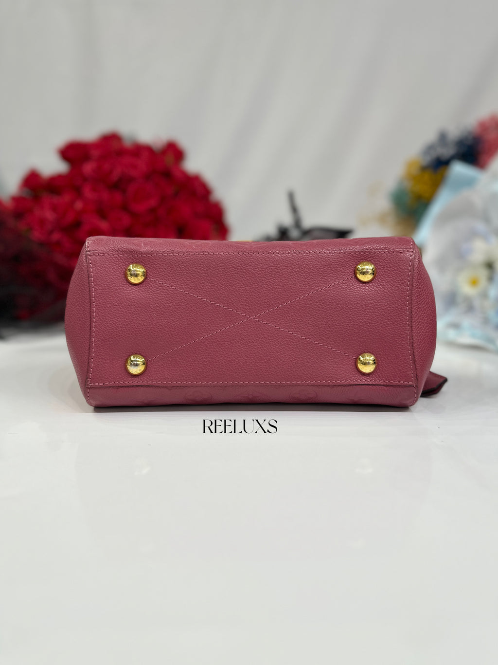 Louis Vuitton LV  Montaigne Bag crafted Monogram Empreinte leather