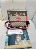 FULLSET GUCCI GG Supreme Web Totem Three Piece Monogram Shoulder Bag