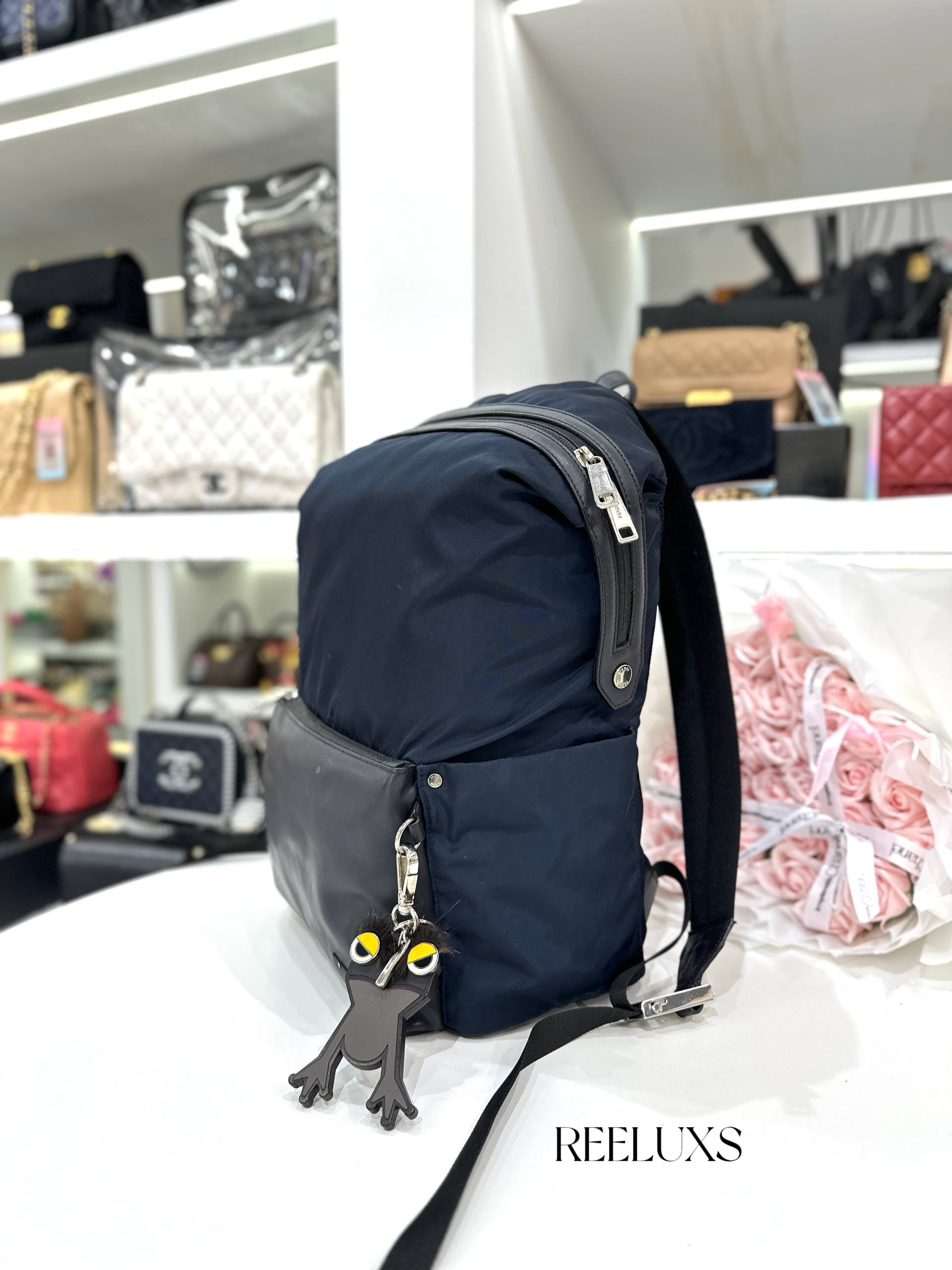 Fendi Monster Eye Nylon Backpack