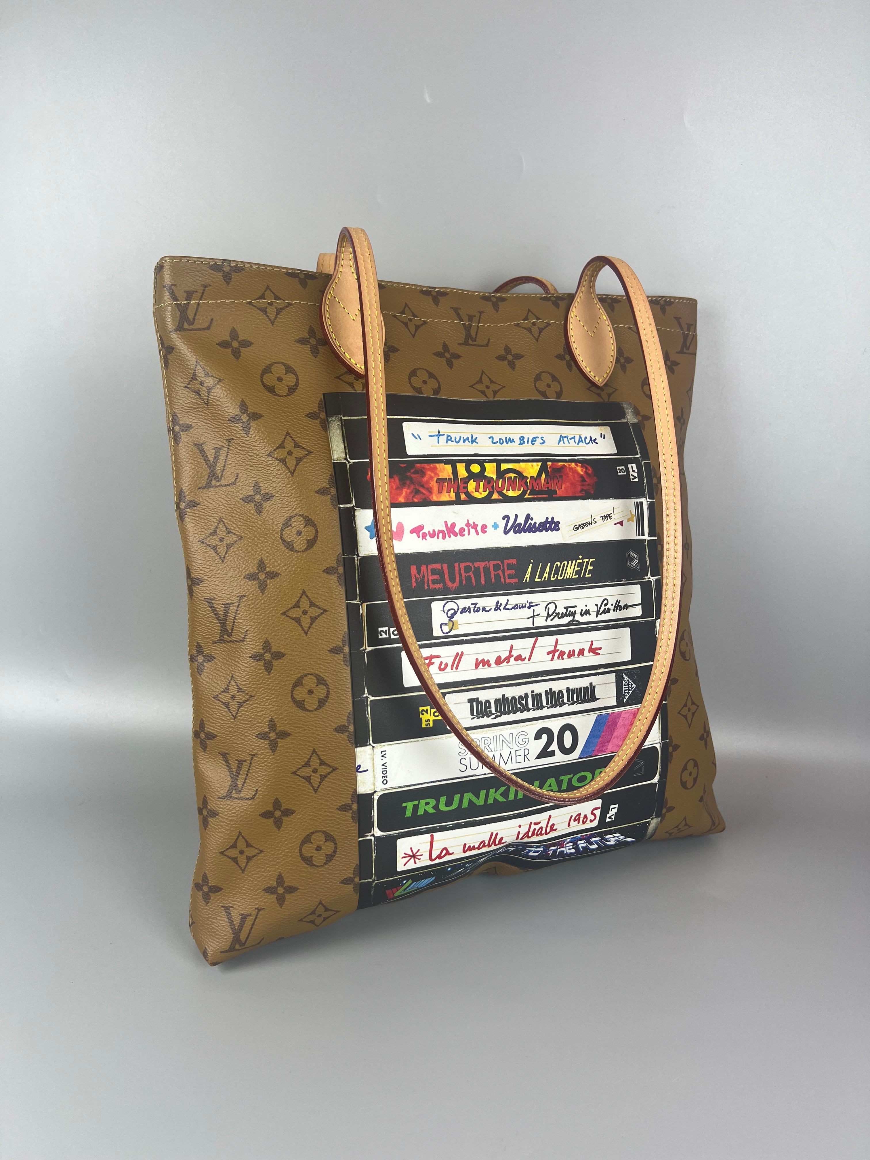 LOUIS VUITTON Carry It Tote Limited Edition VHS Tape Reverse Monogram Canvas