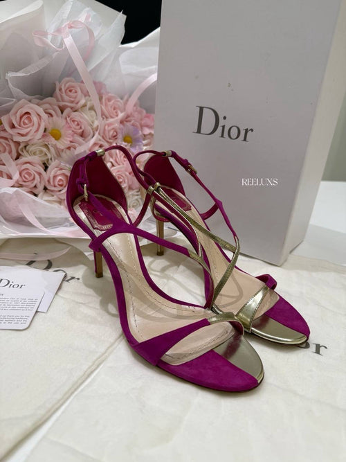CHRISTIAN DIOR Strappy Slingback Stiletto Sandals