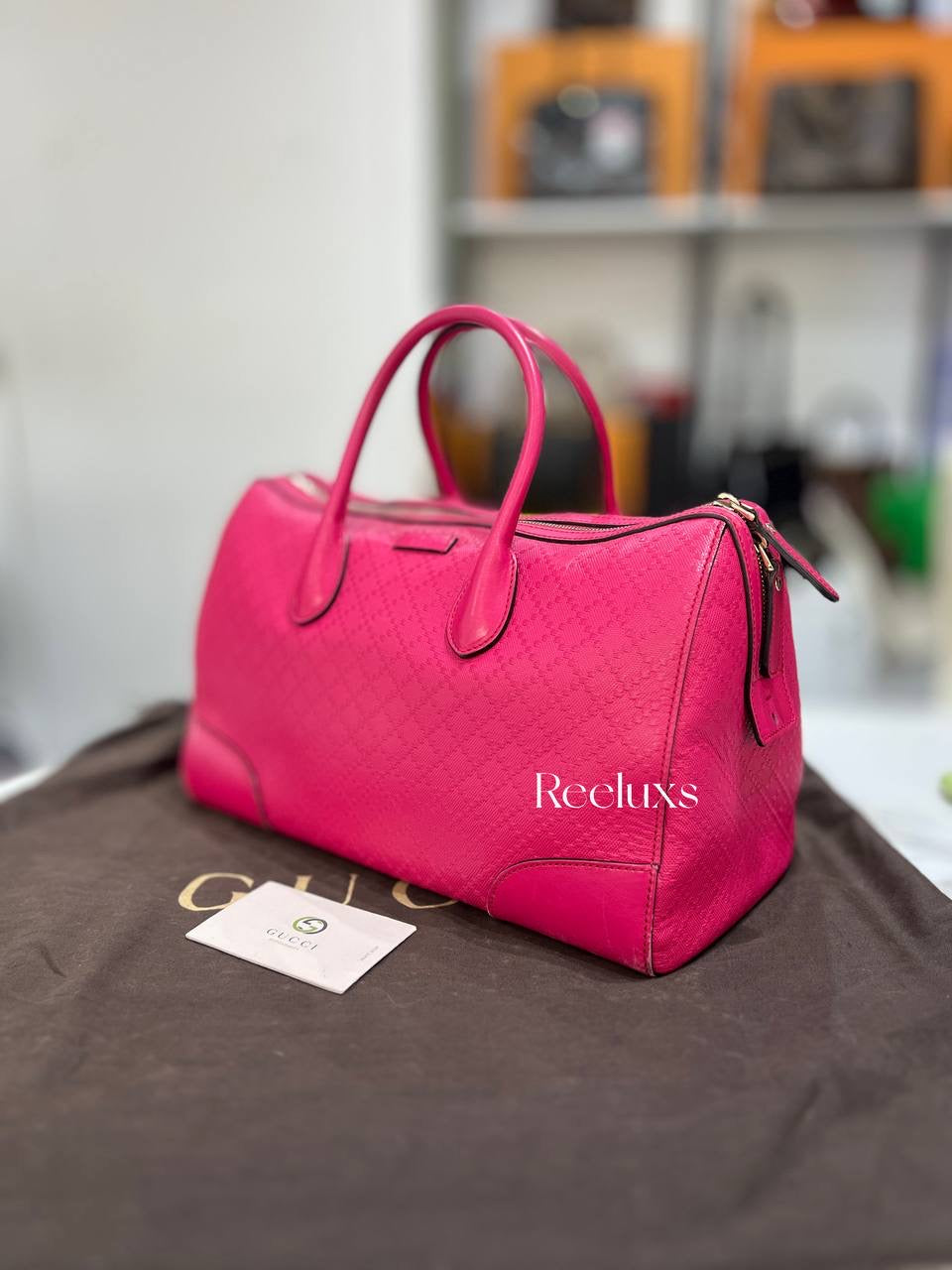 GUCCI Microguccissima Leather 'Nice' Top Handle Bag